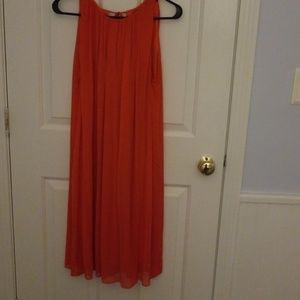 Issac Mizrahi Orange Sleeveless Dress